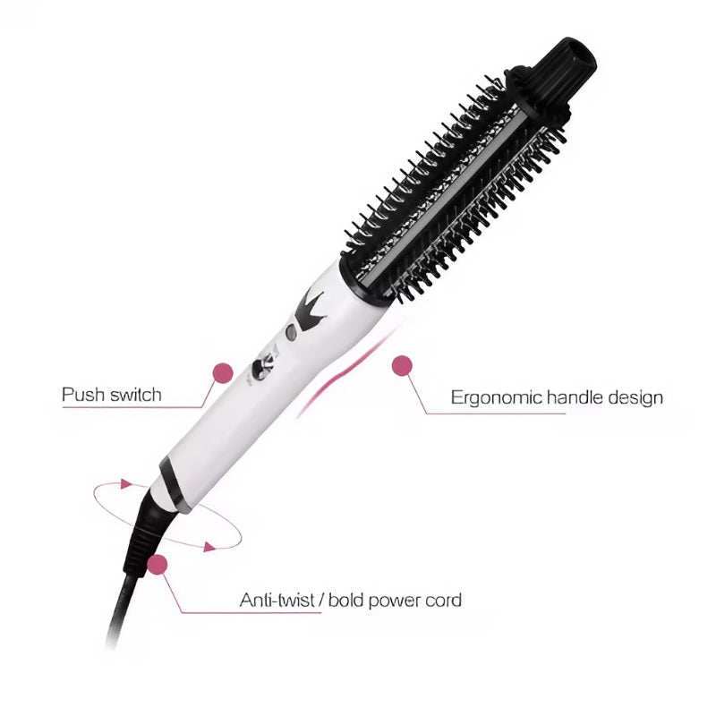 Constant Temperature Curling Comb Black And White