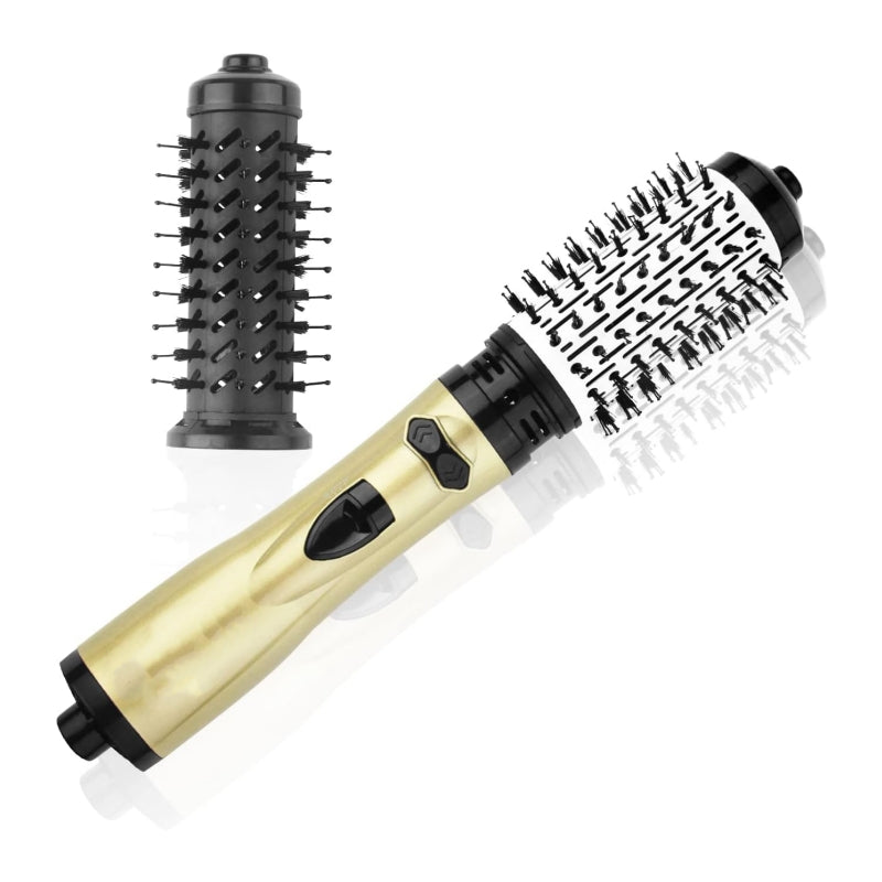 Changeable Hot Air Styler Blow Dry Brush Gold