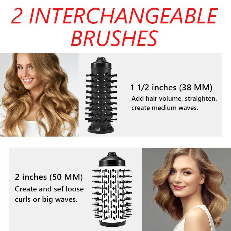 Changeable Hot Air Styler Blow Dry Brush