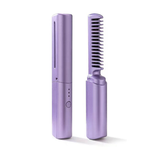 Mini Portable Wireless Hair Straightener Purple - Anmmi Beauty 