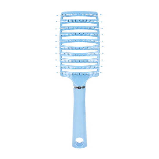 Round Tooth Nine Rows Smooth Hair Styling Comb Blue